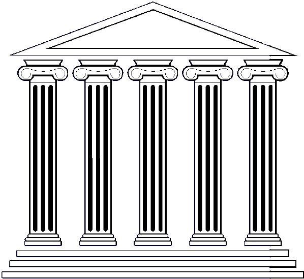 Classical Columns Illustration PNG