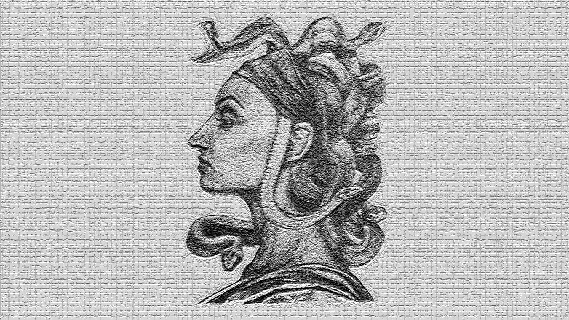 Classical Medusa Profile Artwork Wallpaper