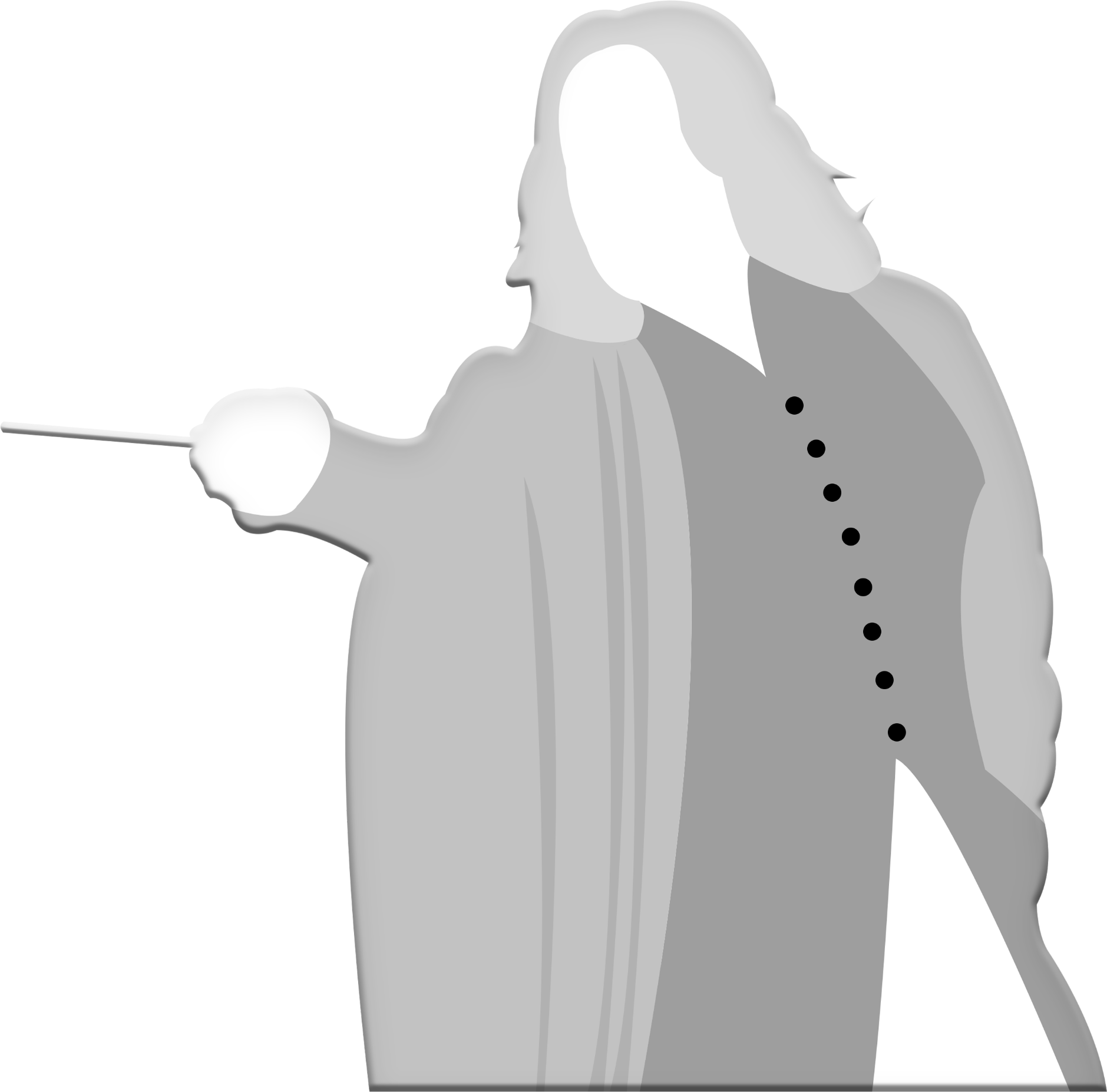 Classical Professor Silhouette PNG