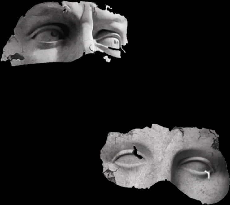 Classical Sculpture Eyes Overlay PNG