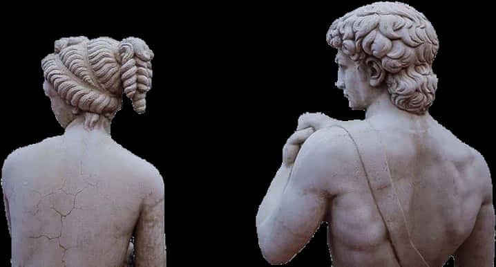 Classical Sculpture Hair Details PNG