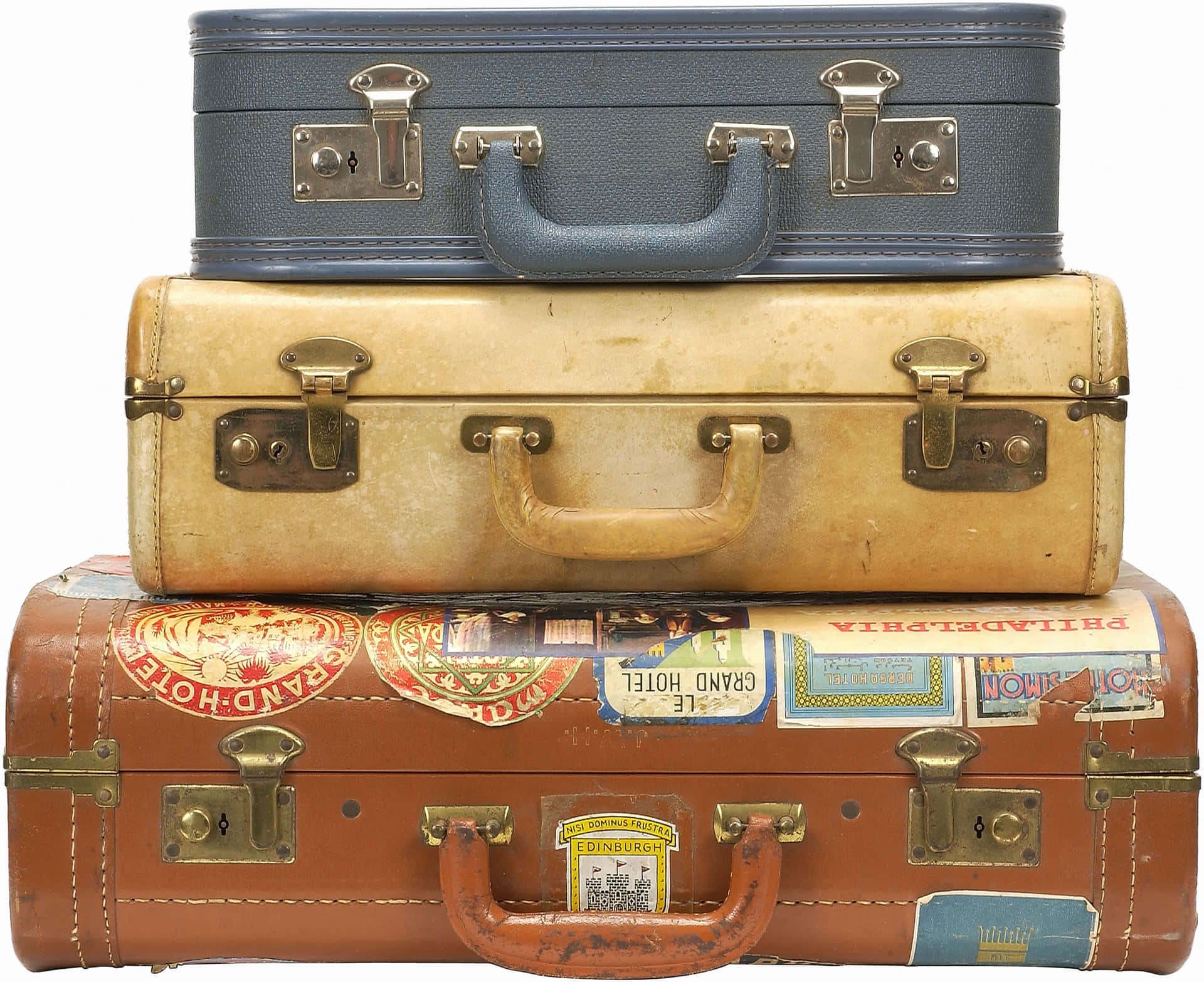 Classically Styled Vintage Luggage Wallpaper