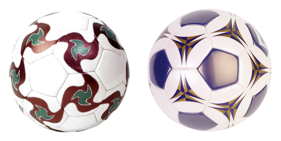 Classicand Modern Soccer Balls PNG