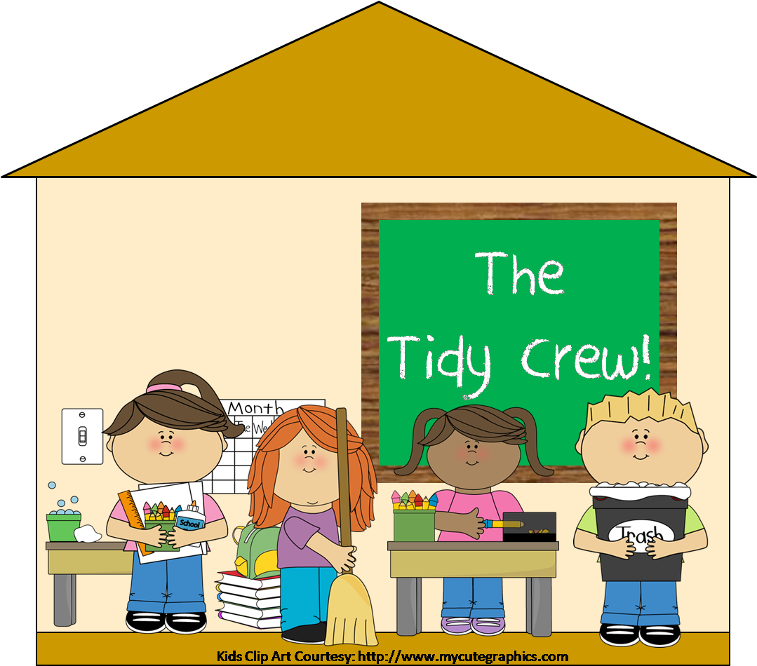 Classroom Cleanup Cartoon Kids PNG