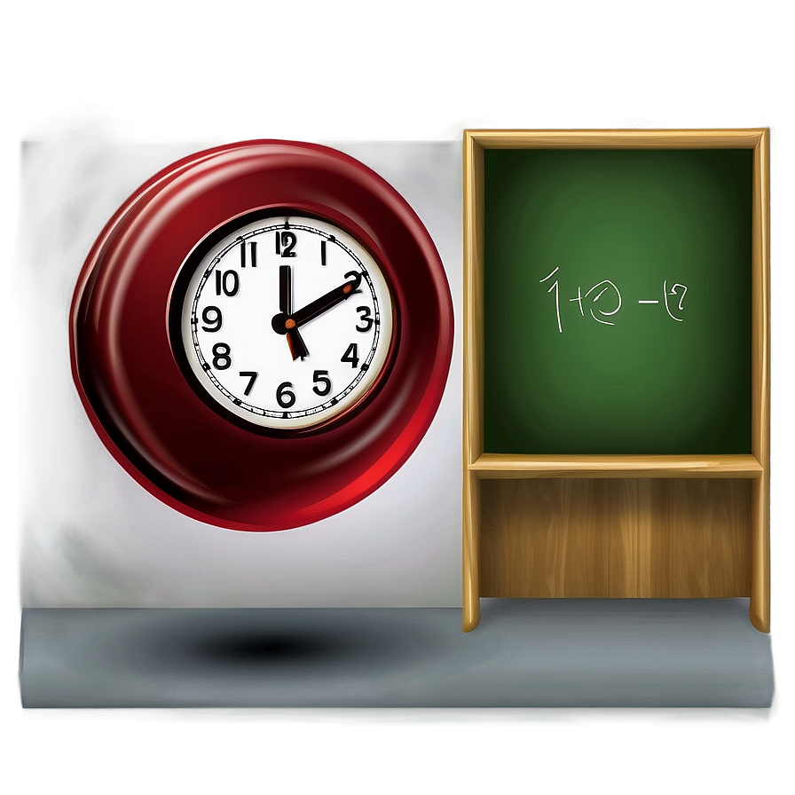 Classroom Clock Clipart Png 06262024 PNG