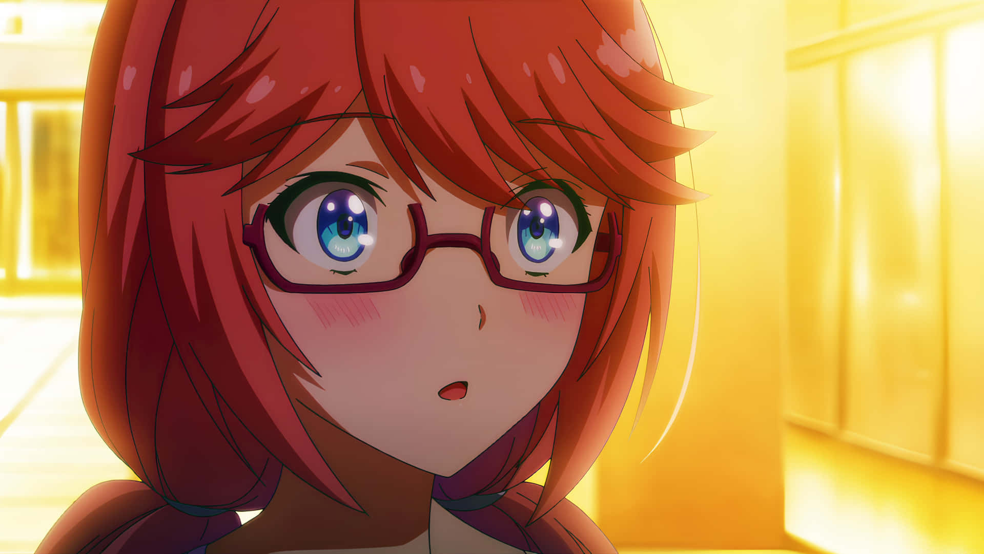 Classroom Of The Elite_ Red Haired Girl_ Glasses Wallpaper