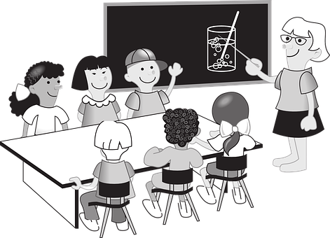 Classroom Science Lesson Cartoon PNG