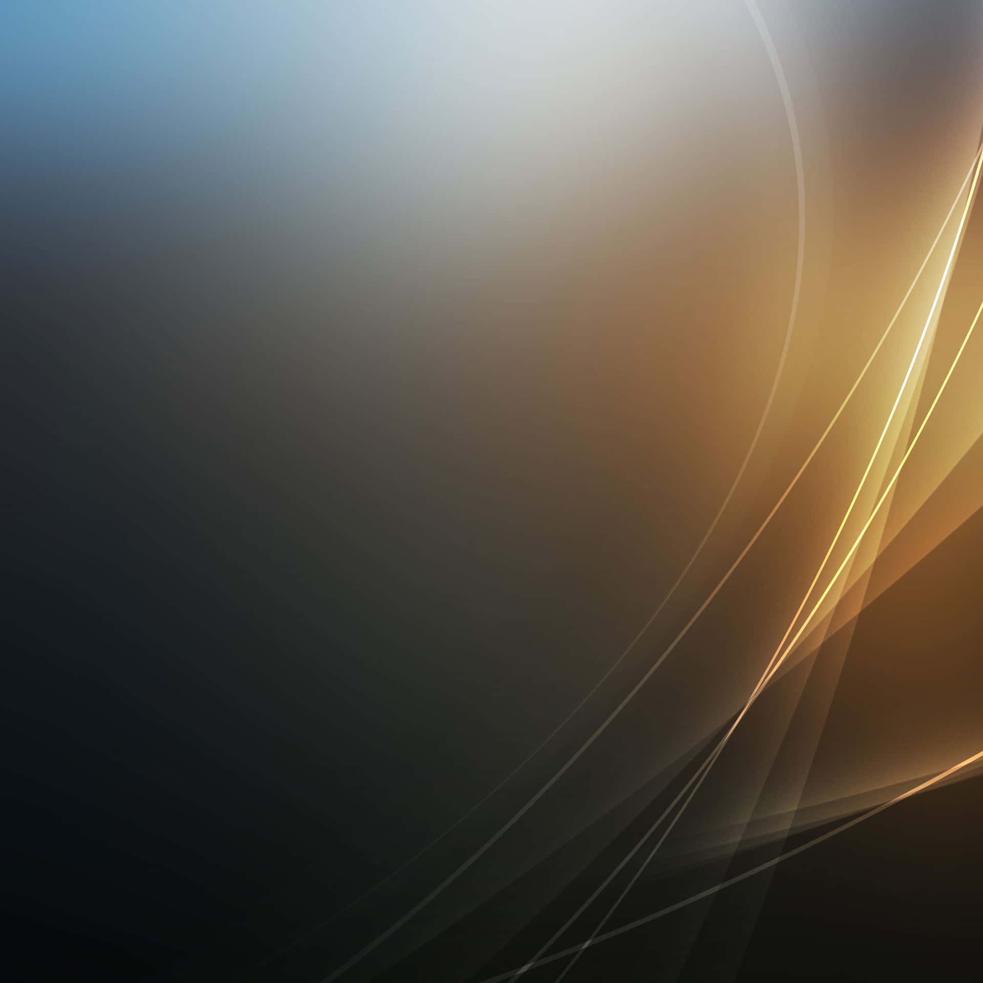 A Black And Gold Abstract Background With A Light Shining On It