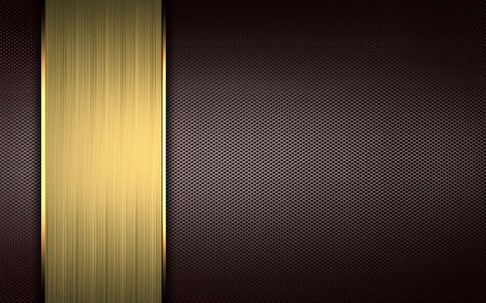 Gold And Brown Background With A Gold Stripe