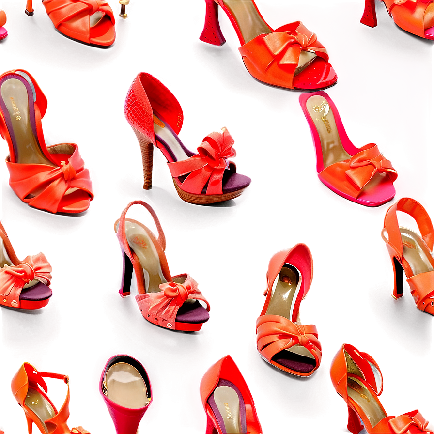 Classy Coral Heels Png Vci37 PNG