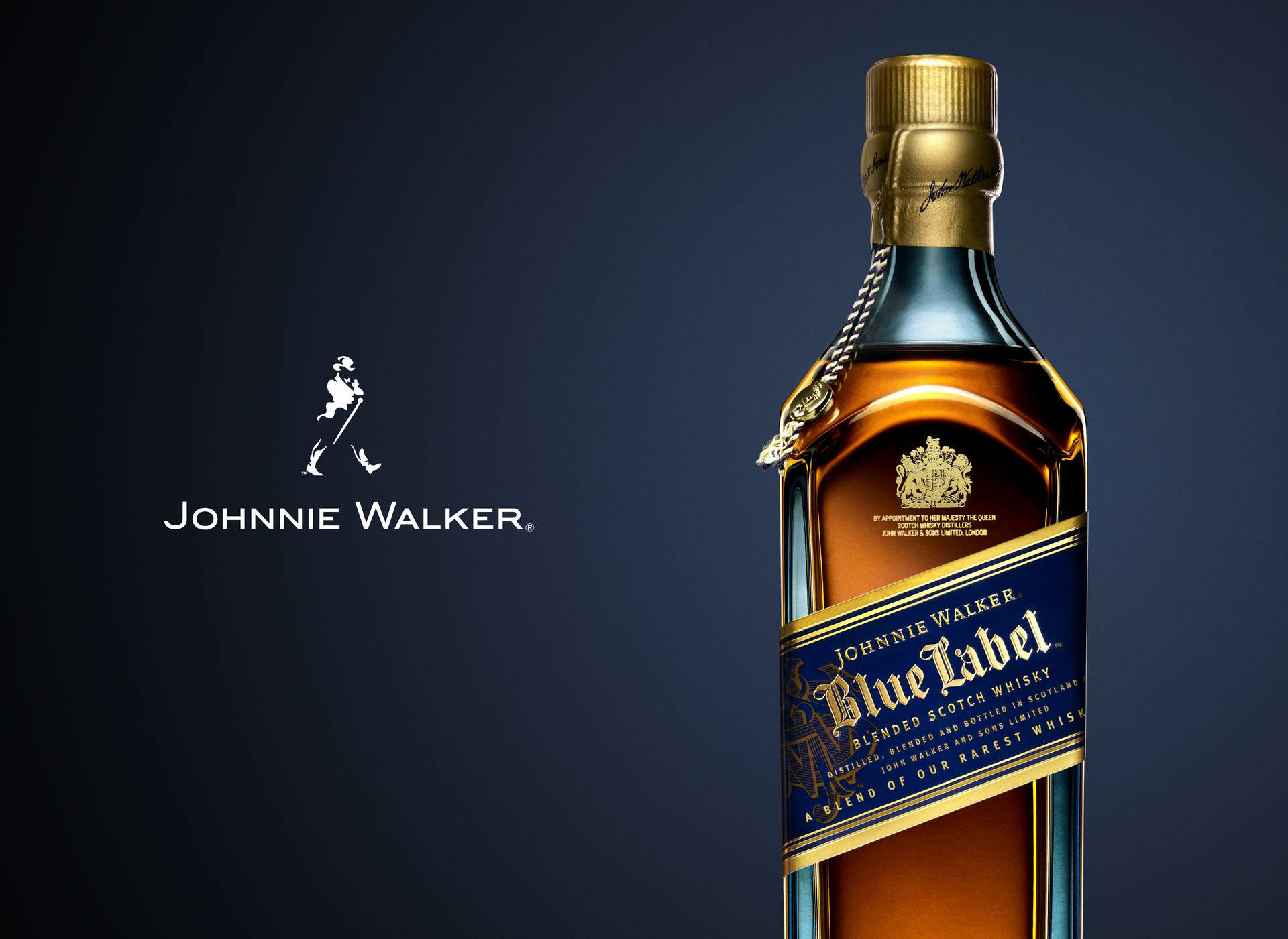 Johnnie Walker Blue Label - A Synonym for Class and Elite Taste Wallpaper