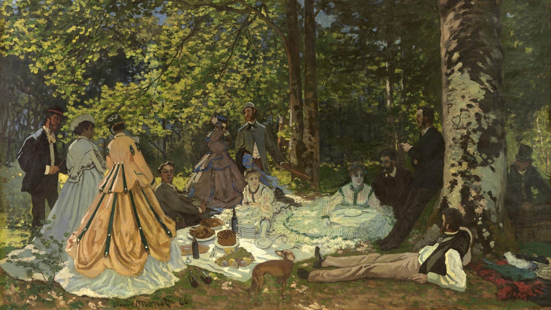 Claude Monet Luncheon On The Grass Wallpaper