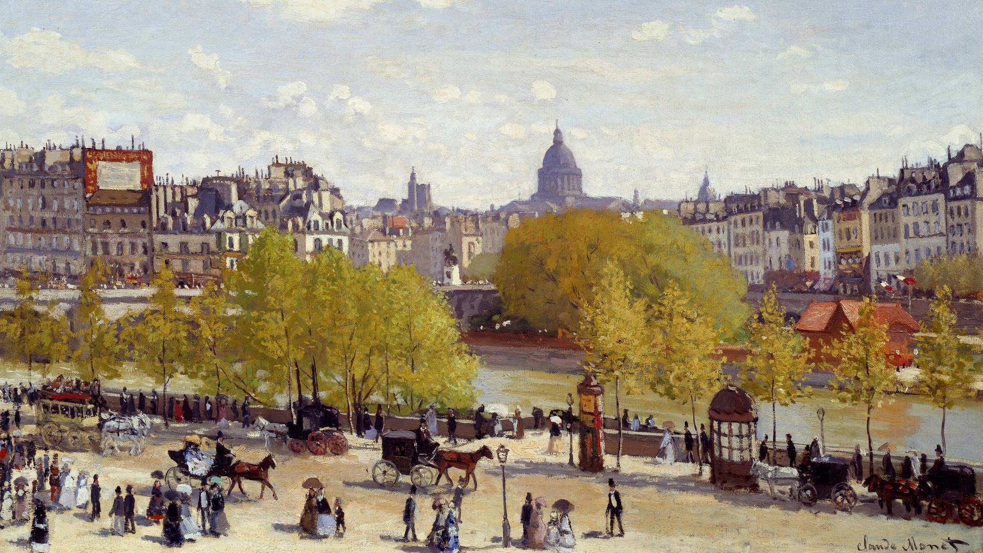 Claude Monet Quai du Louvre Wallpaper