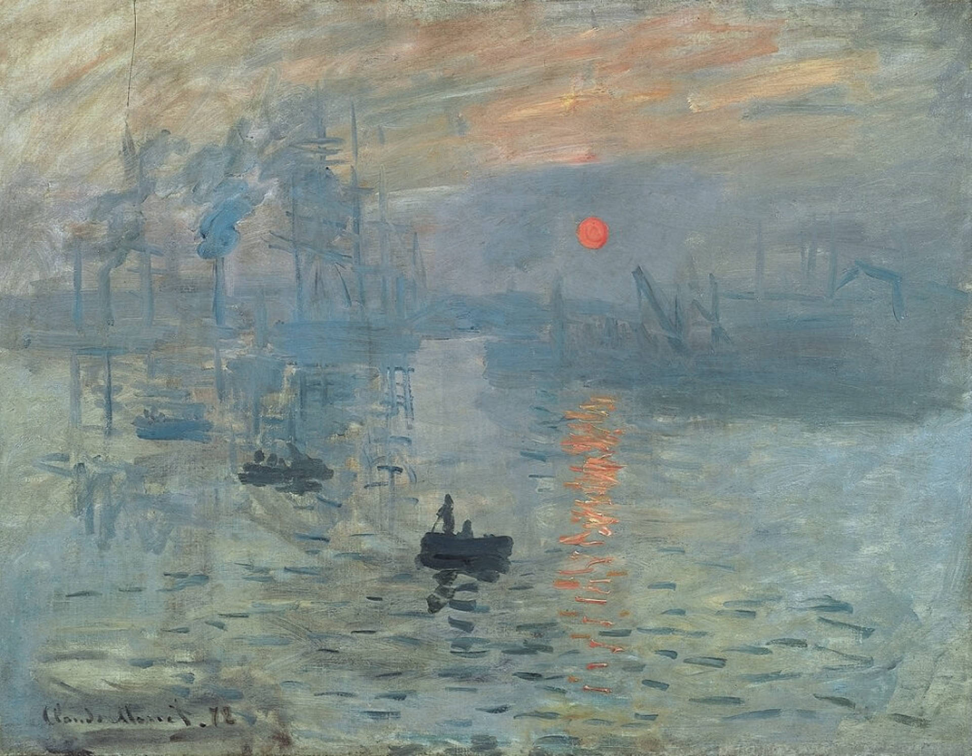 Claude Monet's Impression Sunrise Wallpaper