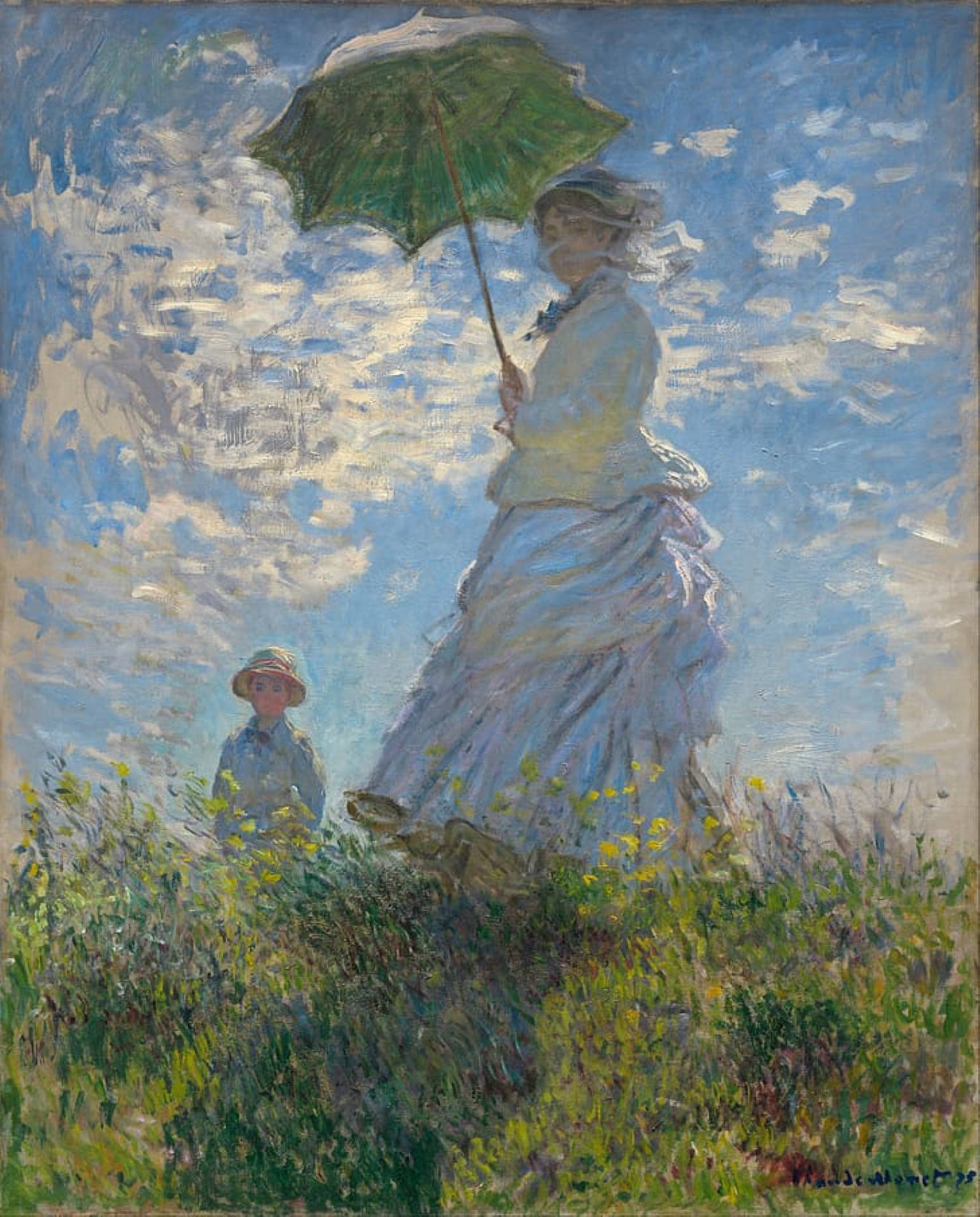 Claude Monet's The Stroll Art Wallpaper