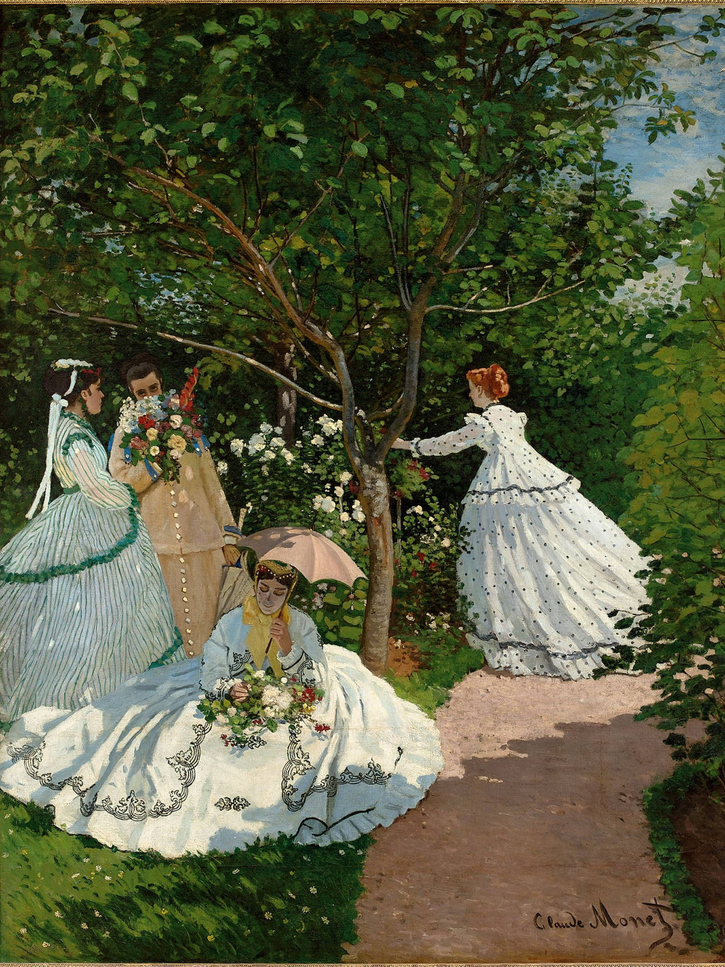 Claude Monet’s Women In The Garden Wallpaper