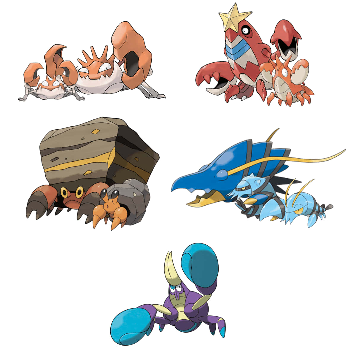 Clawitzer With Crab And Lobster Pokémon Wallpaper