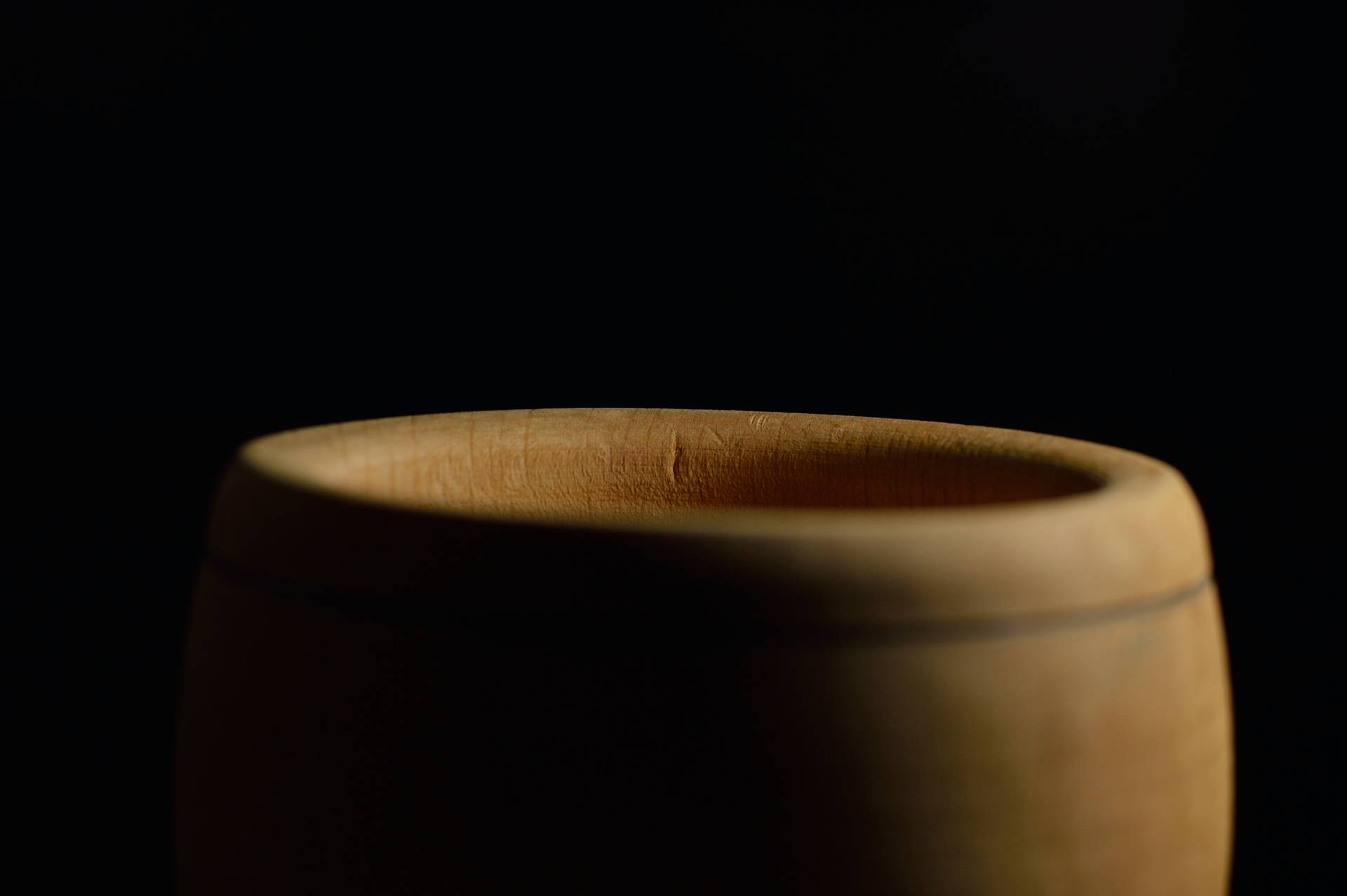 Clay Bowl In Black Background Wallpaper