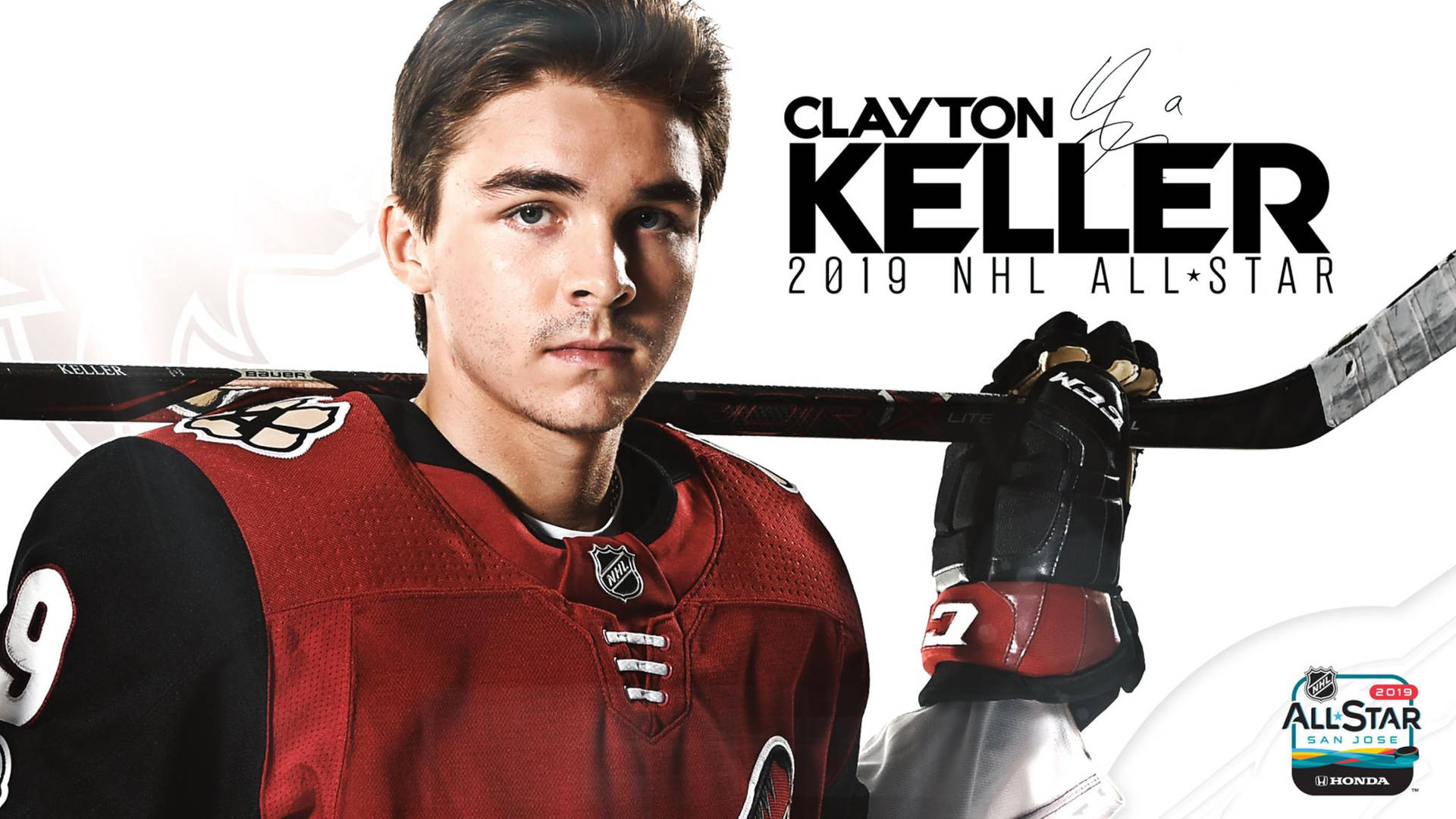 Clayton Keller 2019 Nhl All-star Game Poster Wallpaper