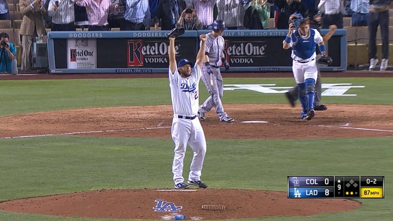 Clayton Kershaw Fist In The Air Background