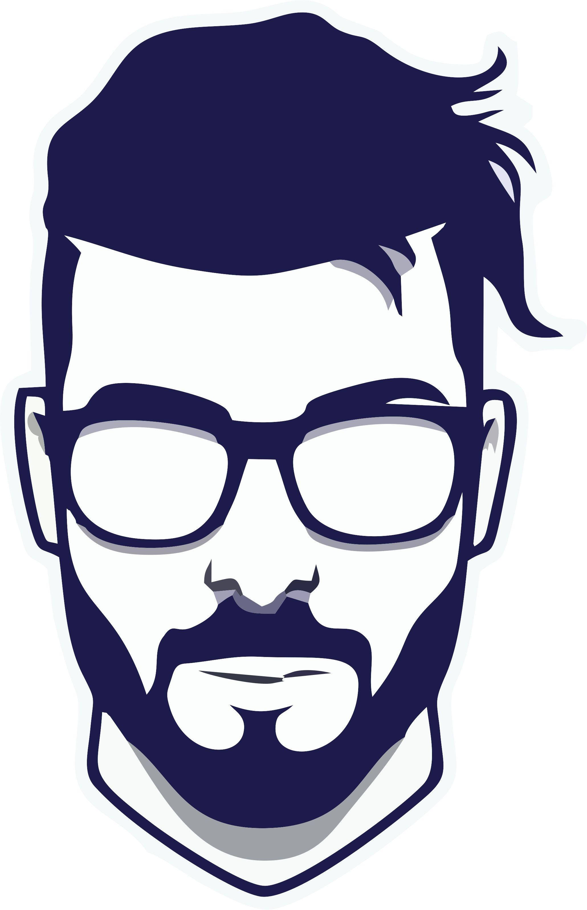 Cleancut Beard Logo Vektorgrafik Wallpaper