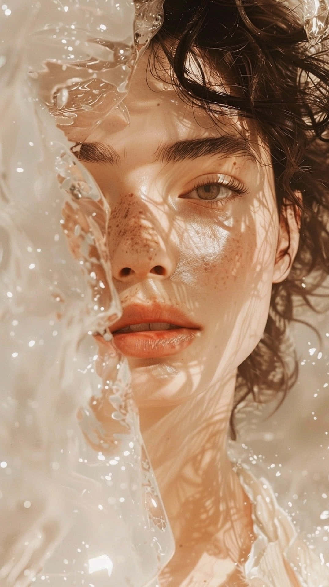 Clean Girl Aesthetic Water Portrait Wallpaper