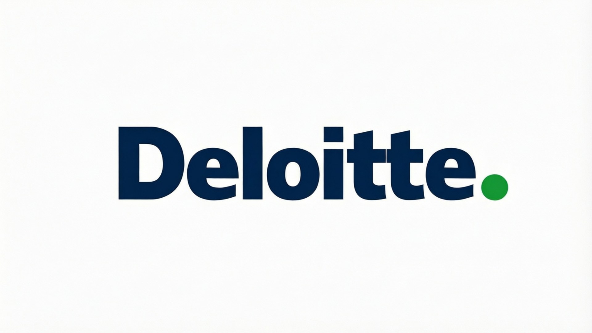 Yksinkertainen Deloitte-logo valkoisella taustalla.