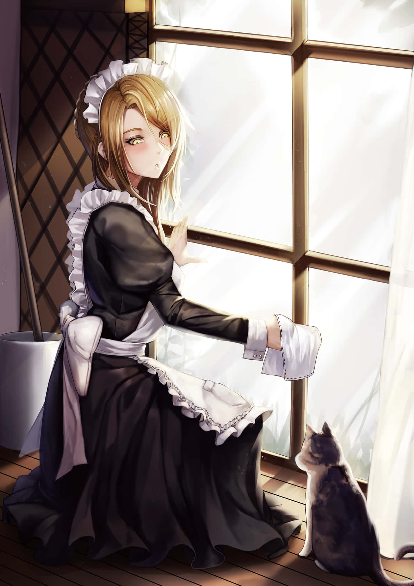Anime Maid Clean Up Picture