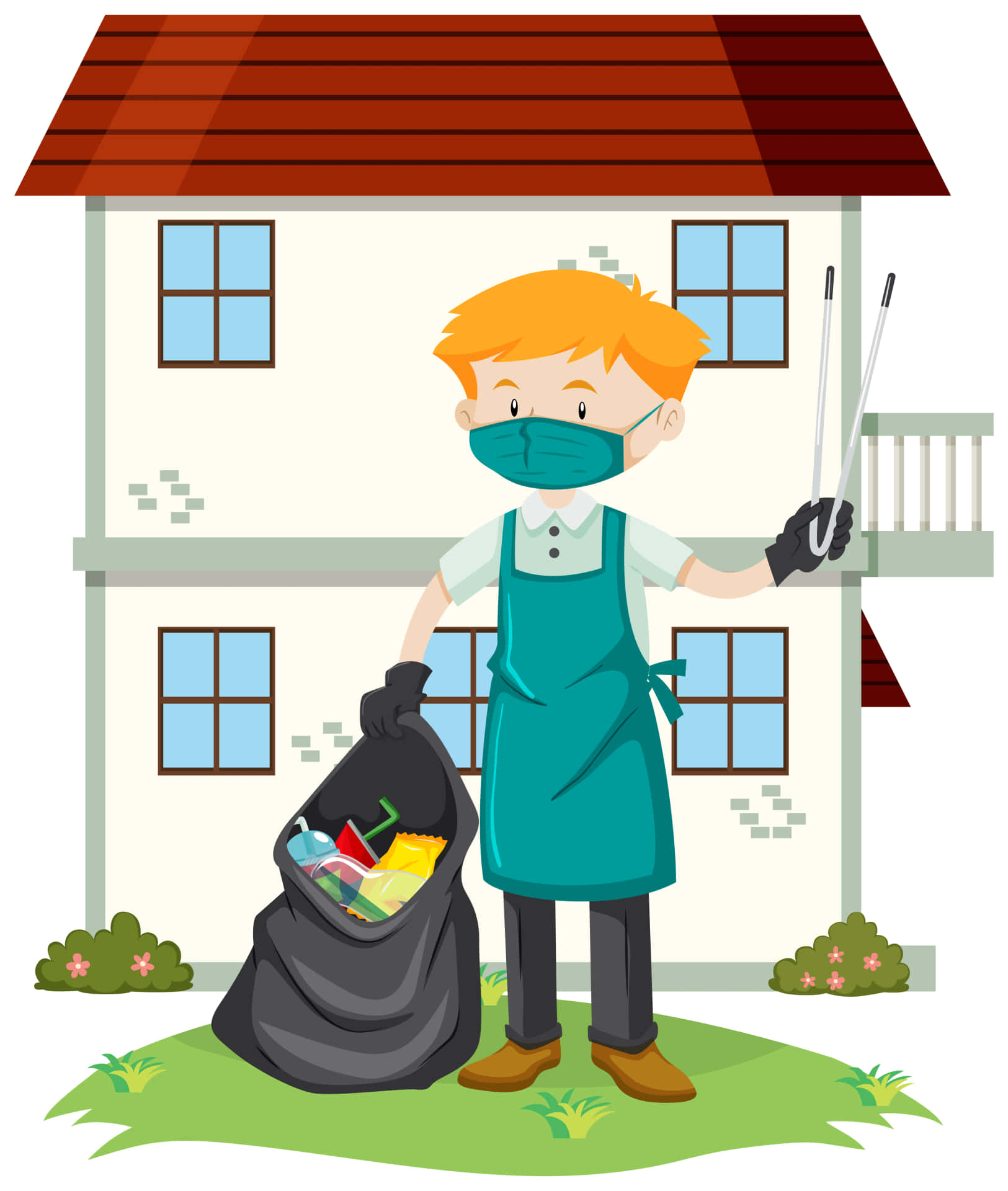 Clean Up Boy Cartoon Picture
