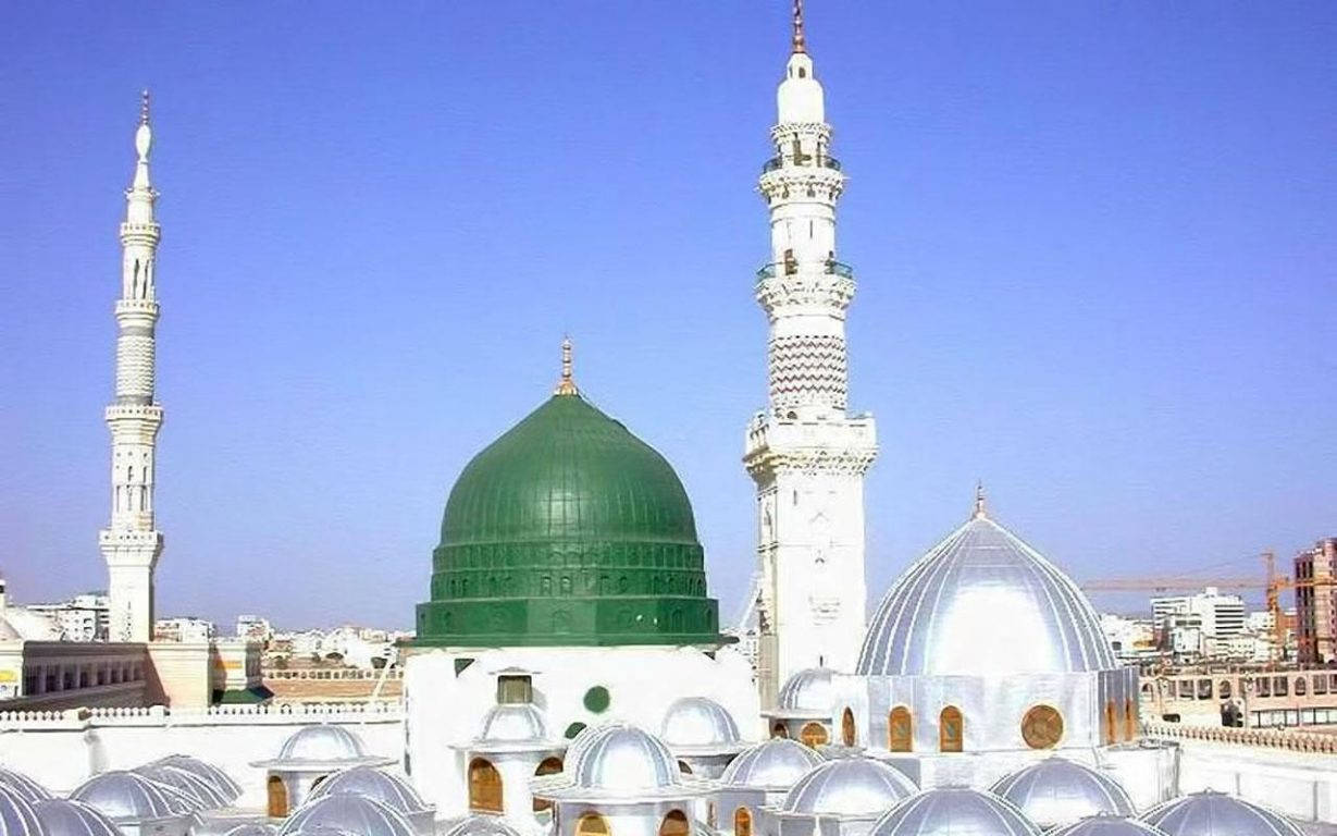 Clean White Dome Towers Madina Wallpaper
