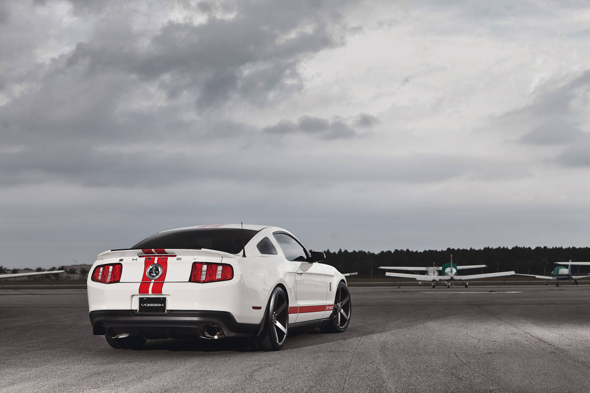 Clean White Ford Shelby Mustang