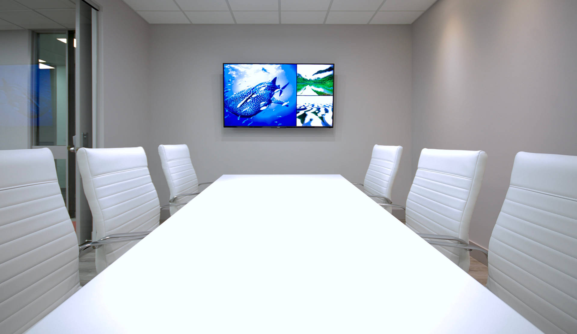 Clean Zoom Background Office Boardroom Wallpaper