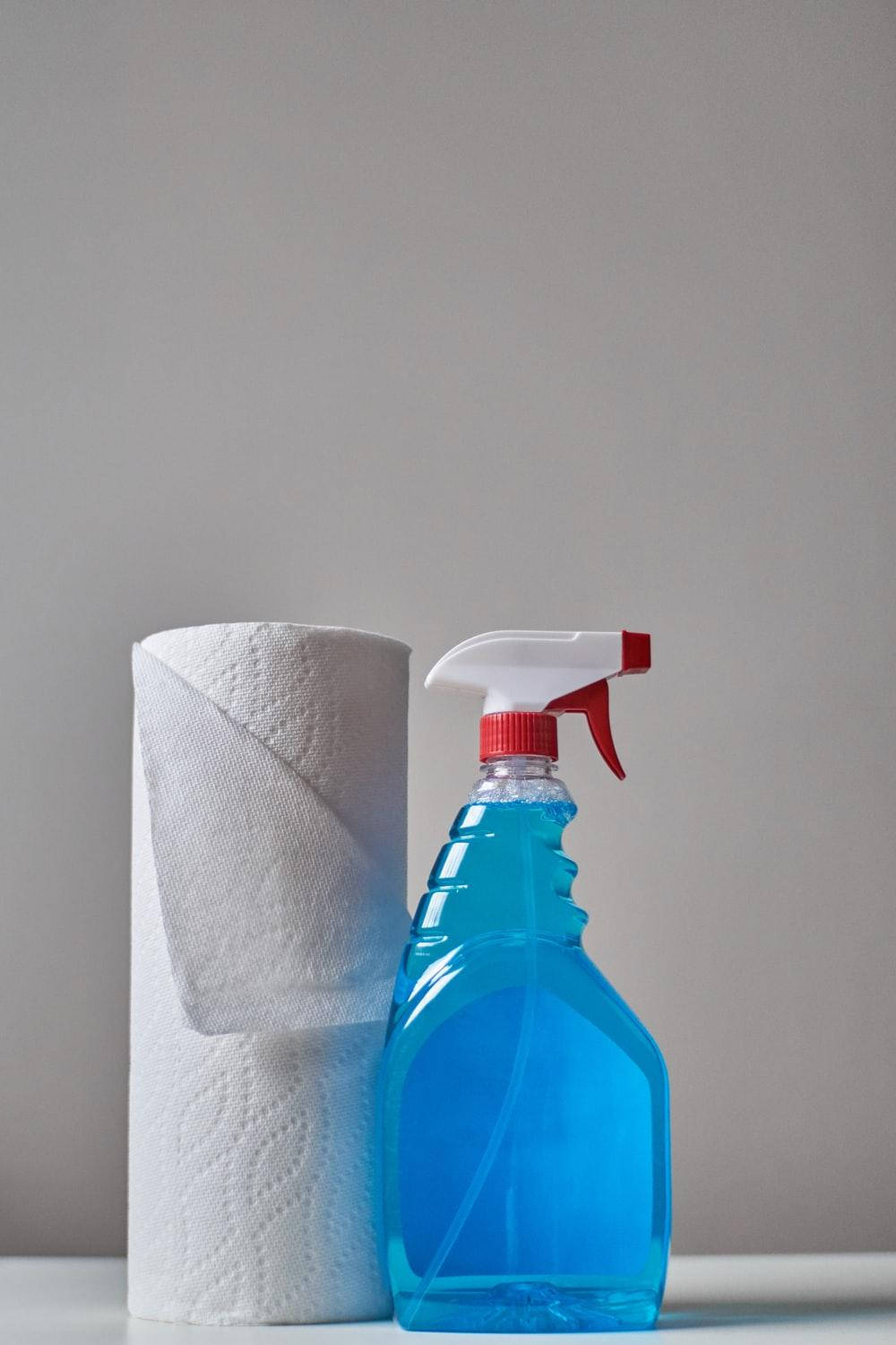 Cleaning Liquid And Paper Towel House Cleaning Wallpaper