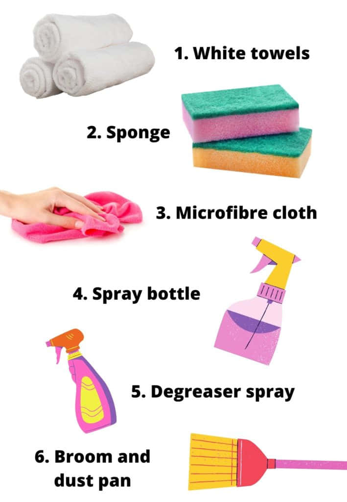 Cleaning Products With Labels Picture