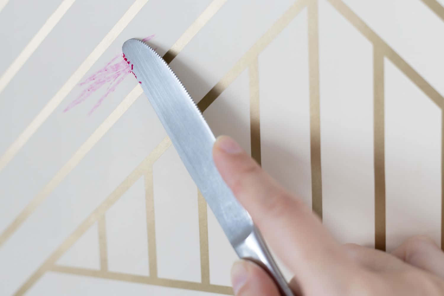 Rengöringborttagning Smuts Kniv Wallpaper