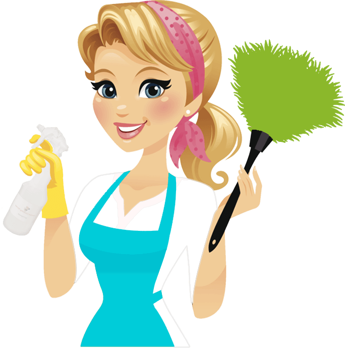 Cleaning Service Cartoon Character.png PNG