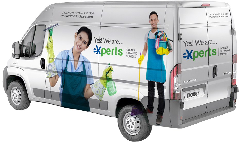 Cleaning Service Van Branding PNG