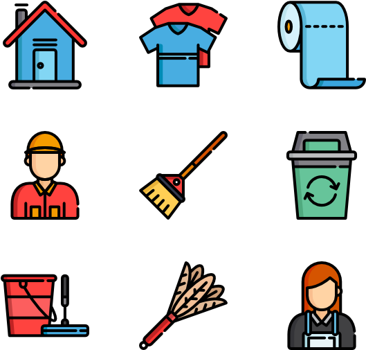 Cleaning Services Icons Set PNG