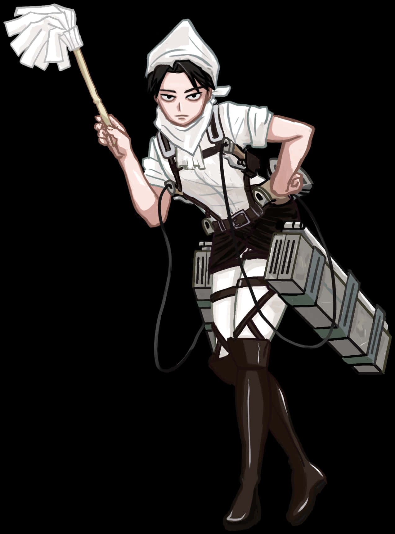 Cleaning Squad Levi Attackon Titan PNG