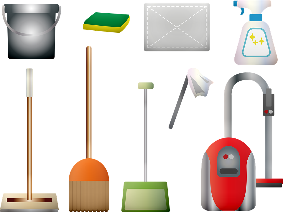 Cleaning Supplies Vector Illustration PNG