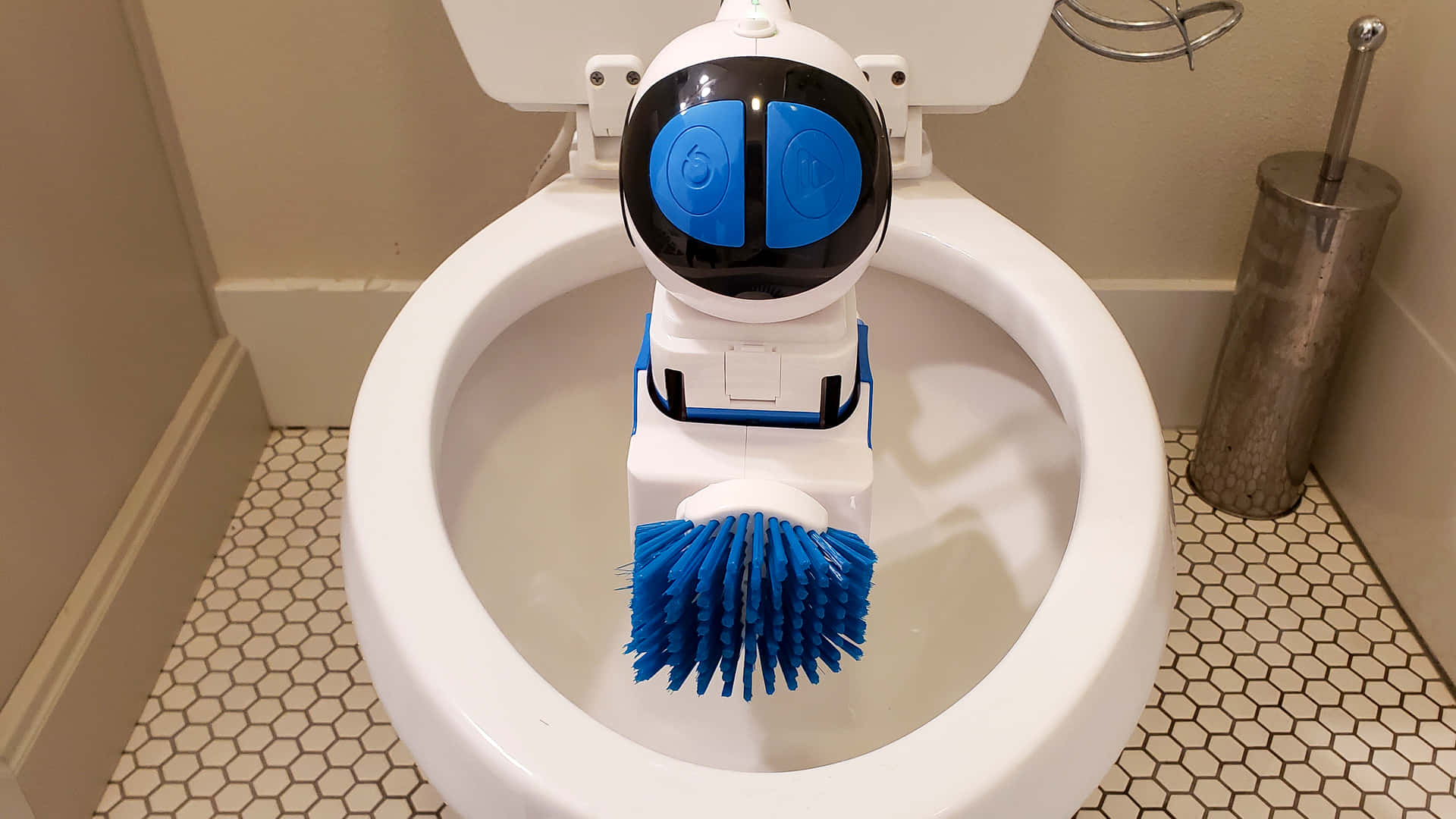 Cleaning Toilet Cleaning Bot Wallpaper