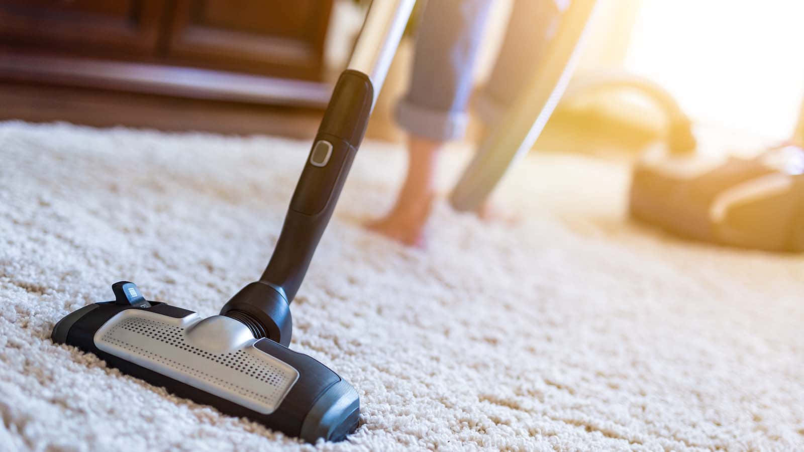 Professional carpet cleaning in action Wallpaper