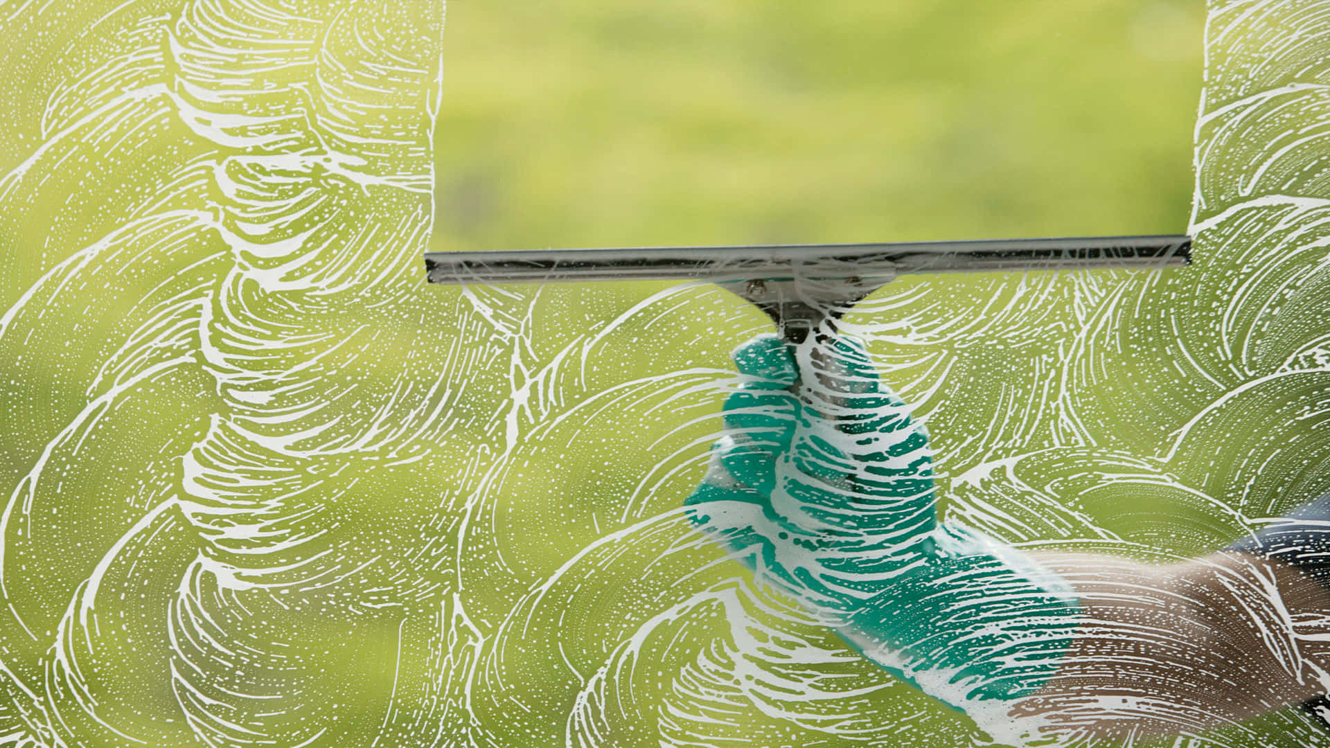 Cleaning Window Squeegee Wallpaper