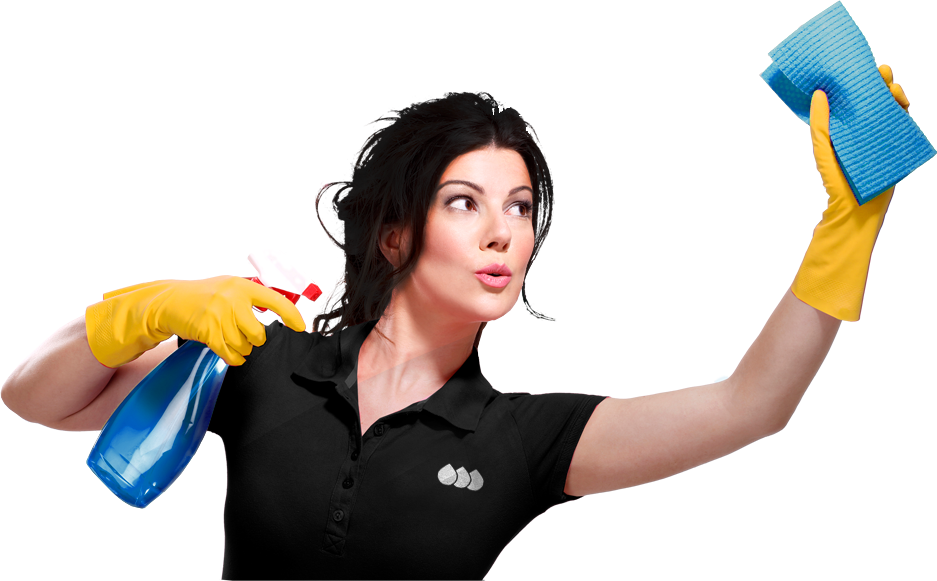 Cleaning_ Service_ Professional_ Posing_with_ Supplies PNG