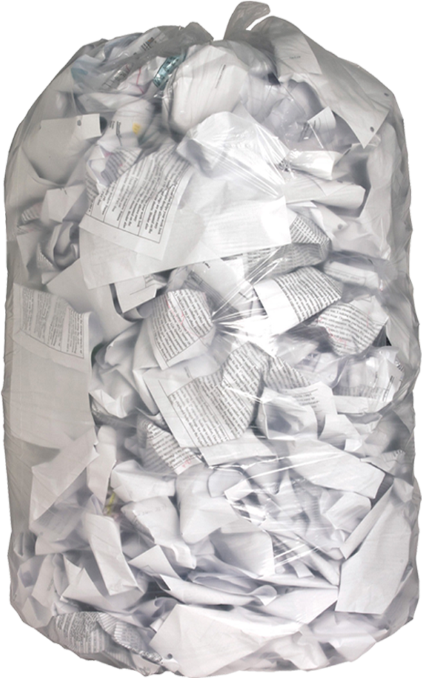 Clear Bag Fullof Paper Waste PNG
