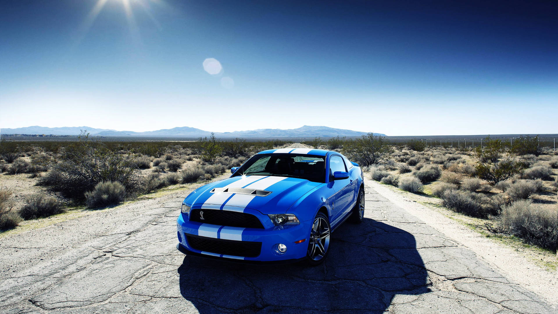 Clear Blue Dodge Challenger Wallpaper