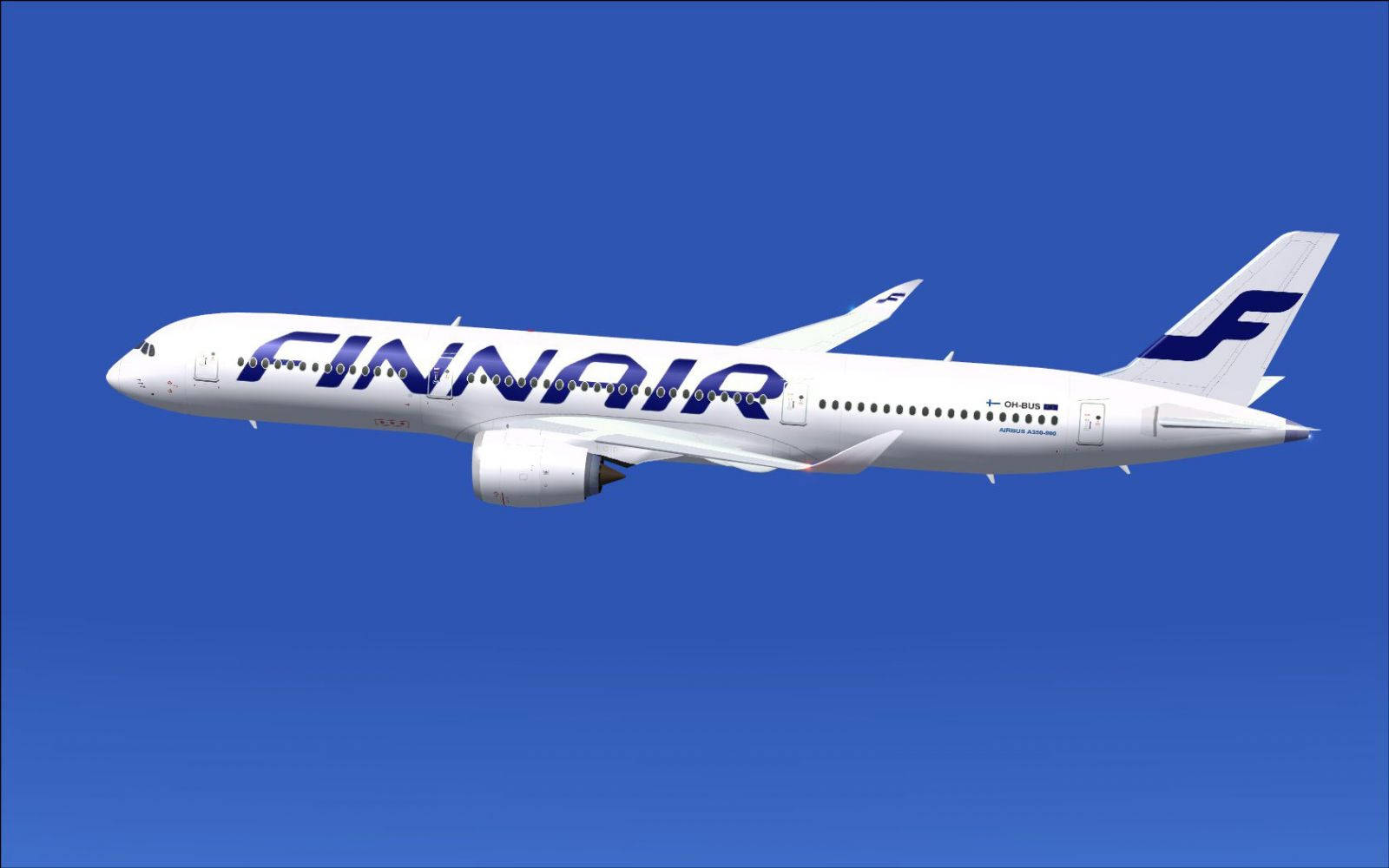 Klartblå Himmel Finnair. Wallpaper