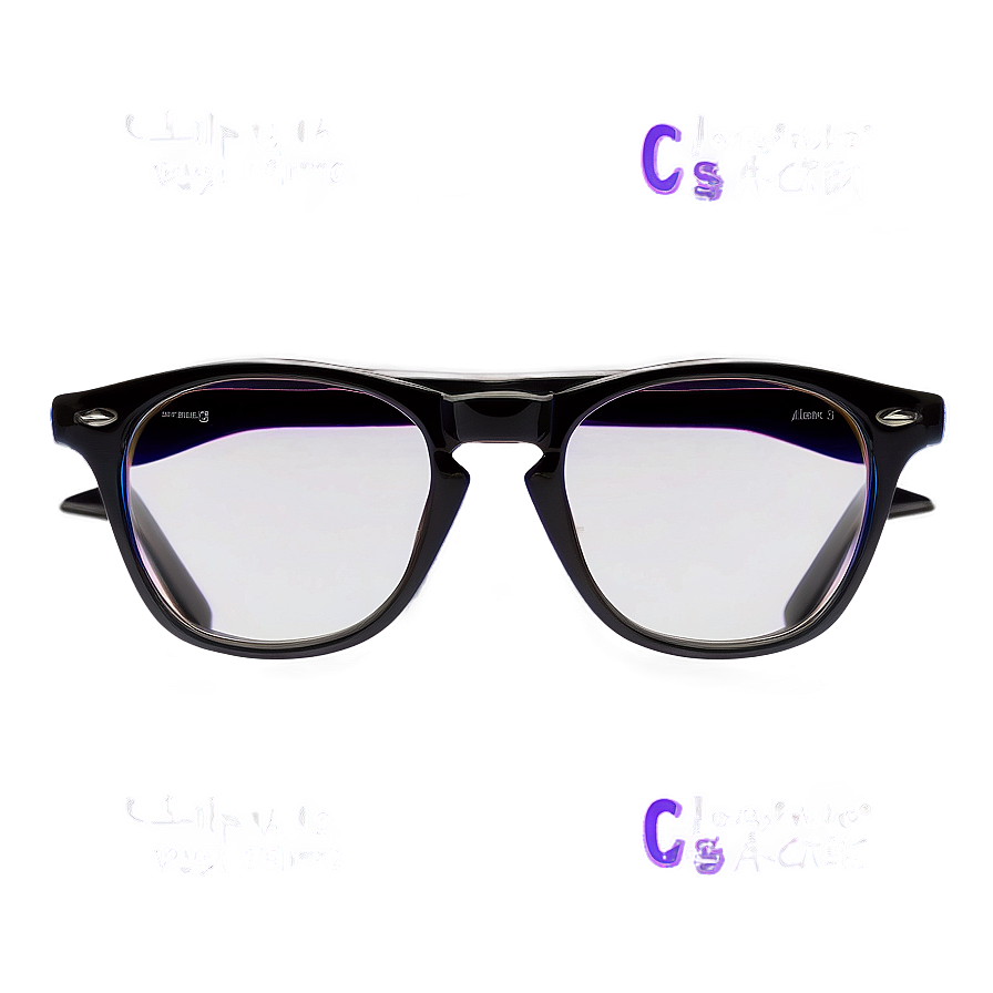 Clear Clip On Glasses Png 06132024 PNG