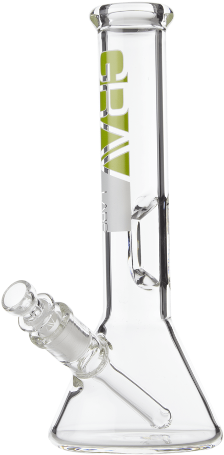 Clear Glass Bong Grav Labs Logo PNG