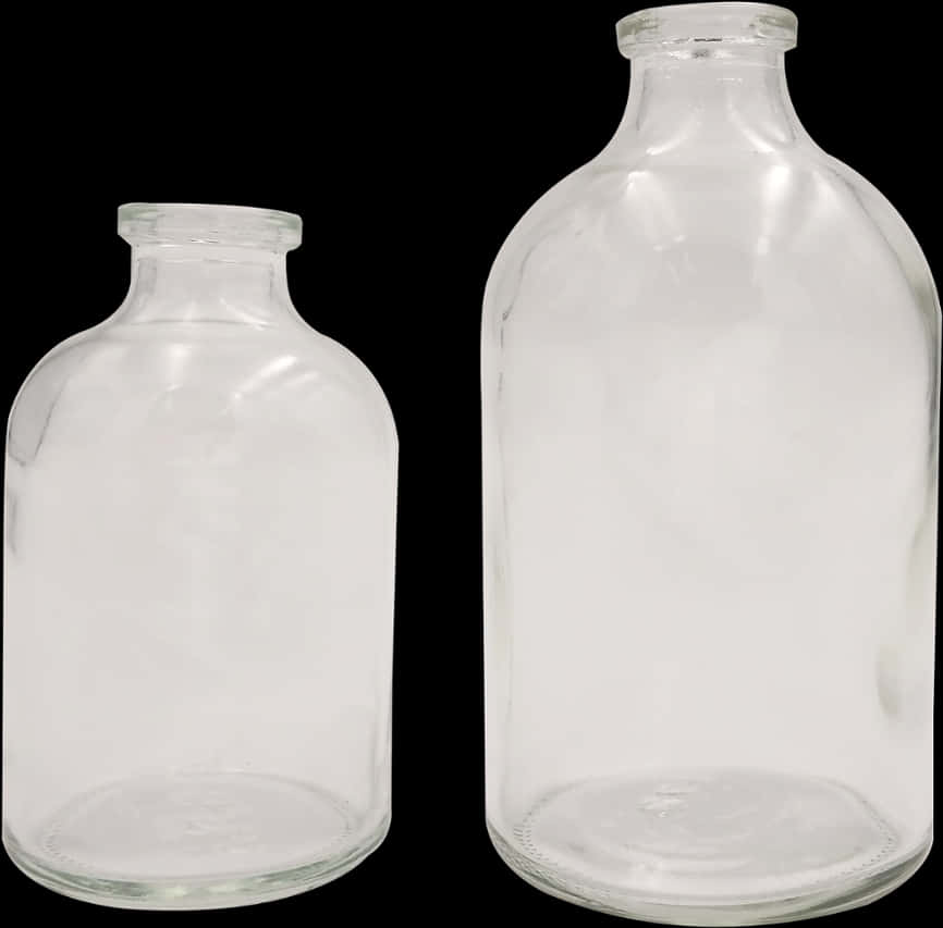 Clear Glass Bottles Transparent Background PNG